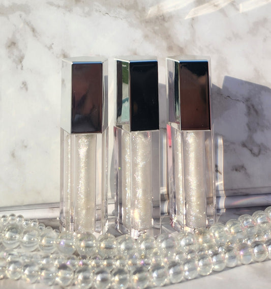 Elohim (sheer shimmering pearl lip gloss) Silver tube
