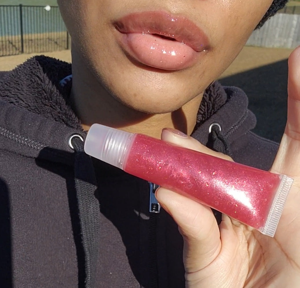 Covered (Red glitter lip gloss)